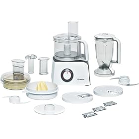 Bosch MCM4100 Compact Food Processor, White/ Anthracite Finish