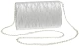 La Regale Crushed Metallic Satin Clutch with Shoulder Strap