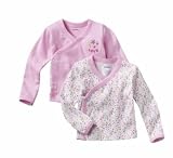 Newborn Gerber Pink Long-Sleeve 2pk Sidesnap Shirt 0-3M