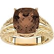 18K Yellow Gold Smoky Quartz Ring