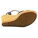 Clarks Pitch Cocoa Open Toe Leather Wedge Sandal