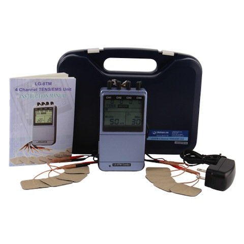 Platinum TENS Unit and Muscle Stimulator 4 Channel Combo Unit with AC Adapter