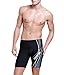 Showtime Men's Polyester Splice Swimsuit Jammer, Black, Small