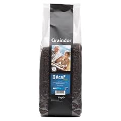 Belgischer Kaffee Graindor Moka entkoffeiniert - Kaffee ganze Bohnen, 1 Kg.
