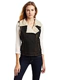 Sanctuary Clothing Women's Denim Moto Vest, Dark Sky, Small