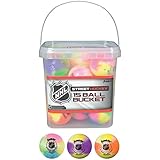 Franklin Sports NHL Street Hockey Ball Bucket (15-Piece), Assorted Colors