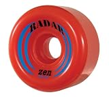 Radar Zen Red Outdoor Skate Wheels 8-Pack 85A Hardness and Size 62mm x 32mm Roller Derby Speed Skating Replacement Wheels by Riedell