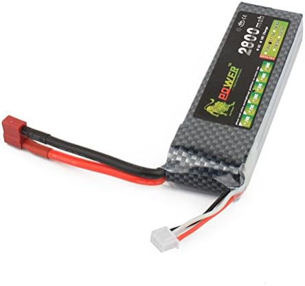 CBSKY® Lion Power Lipo Battery 11.1V 3S 2800Mah 35C MAX 50C T Plug for RC Car Airplane Align TREX 450 Helicopter Part.with T Plug