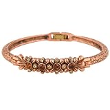 Floral Fantasy Copper Hue Light Dark Topaz Tone Crystal Bracelet
