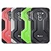 Hootech LG G Flex Case, GreatShield Fusion Hybrid Dual Layer Shock Absorbing Snap On Rugged Case Back Cover for LG G Flex - (Black)