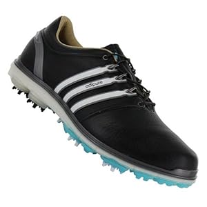 Adidas 2014 Men's Pure 360 WIDE Golf Shoe (Black/Running White/Samba Blue - 12.5)