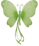 Hanging Nylon Butterflies Nursery Girls Room Wedding Decor Decoration - 5 Green Brianna Butterfly