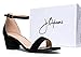 J. Adams Daisy Heeled Sandals - Ankle Strap Low Block, Open Toe Dress Pumps, Chunky Heels - Dressy Shoes for Women - Bridal, Wedding, Summer Sandals