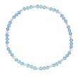 Anklet - A62 - Stretch - 4mm Swarovski (tm) Crystal and Silver Tone Heishi Beads ~ Aqua