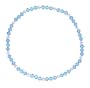 Anklet - A62 - Stretch - 4mm Swarovski (tm) Crystal and Silver Tone Heishi Beads ~ Aqua