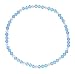 Anklet - A62 - Stretch - 4mm Swarovski (tm) Crystal and Silver Tone Heishi Beads ~ Aqua