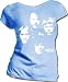 Official Skinny BLUE T Shirt ABBA White Band FACES M 10