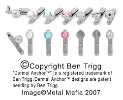 Dermal Anchor&iuml;&iquest;&frac12; High Motion 14G Titanium DERMTIT5-DSC - 4MM FLAT DISC