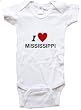 I LOVE MISSISSIPPI - MISSISSIPPI BABY - State-series - White, Blue or Pink Onesie / Baby T-shirt