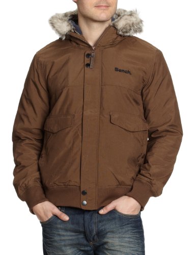 BENCH Herren Jacke mit Kapuze CAVING, dark earth, S, BMKA1104_BR046