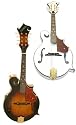 Laurel Scroll Top F Style Mandolin - White