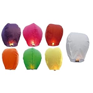 SKY LANTERNS 14 Pack - Assorted Colors