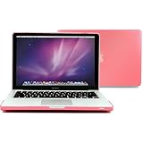 GMYLE(R) 2 in 1 - Pink Frosted Matte Rubber Coated Rubberized See Thru Hard Snap On Case for Apple 13.3" inch Macbook Pro - With Silicone Pink Protective Keyboard Skin Cover