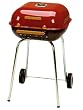 Meco Stand Up 4100 Square Utility Charcoal Grill, Red