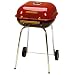 Meco Stand Up 4100 Square Utility Charcoal Grill, Red