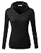 J.TOMSON Women's Basic Pullover Slim Fit Hoodie with Kangaroo Pockets