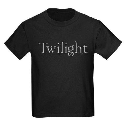 Twilight Custom T-Shirt Clothing Adult And Child Sizes, X-LARGE, BLACK/ SILVER TEXT