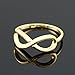 14k Yellow Gold Infinity Ring in Elegant Polished Finish