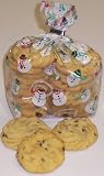 Gourmet Food : Scott's Cakes 1 lb. Chocolate Chip Shortbread Cookies in a Snowman Bag