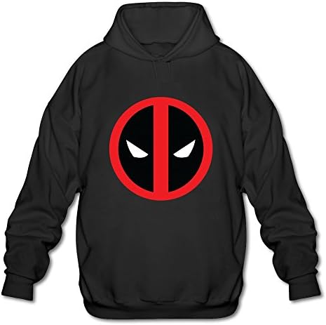 Men's Deadpool Logo 2016 Movie 100% Cotton Hooded Sweatshirt Black Size M By Xuruw