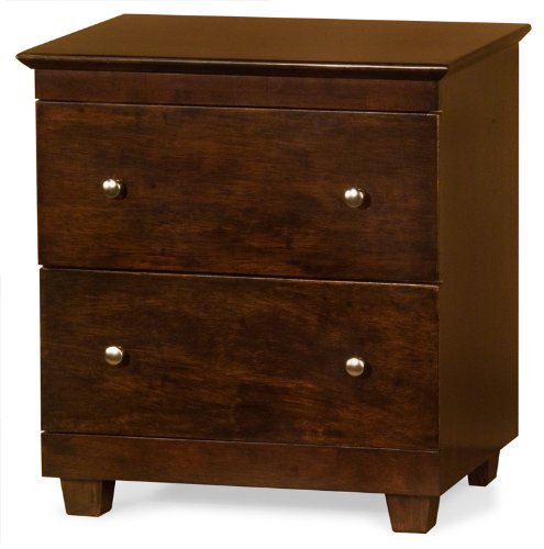 Miami 2 Drawer Night Stand in Antique Walnut by Atlantic Furniture