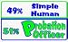 49% Simple Human 51% Probation Officer 11 oz. White Mug