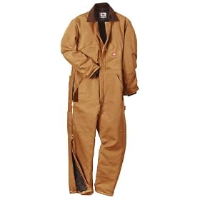 Dickies Mens Insulated Coverall - Duck Size:XL x Short Color:Brown Duck