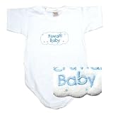 BABY BODYSUIT WHITE EMBROIDERY  LITH BLUE CLOUD KUWAITI  KUWAIT 0 - 3 Months