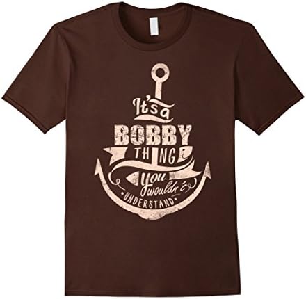 Men's BOBBY T-shirt, NoBOBBYdy is perfect but if your name is BOBB Medium Brown