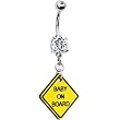 Handcrafted Baby on Board Belly Ring
