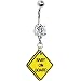 Handcrafted Baby on Board Belly Ring