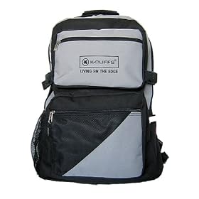 K-Cliffs Gray w/ Black Outdoor Backpack Sports Backpack Hiking Backpack School Backpack