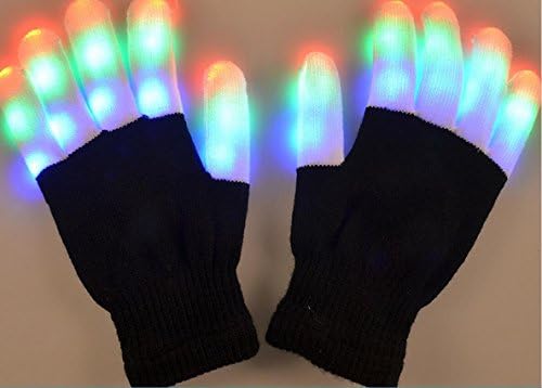 LED Colorful Flashing Finger Lighting Gloves for Light Show by PPolive
