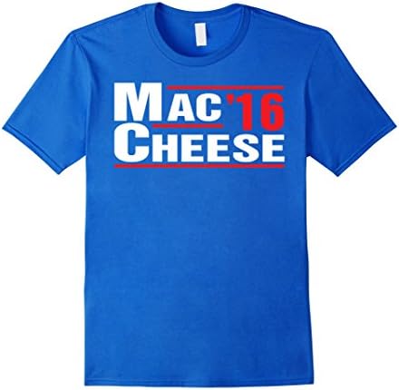 Men's Mac Cheese for President 2016 Political US Flag T-shirt Medium Royal Blue