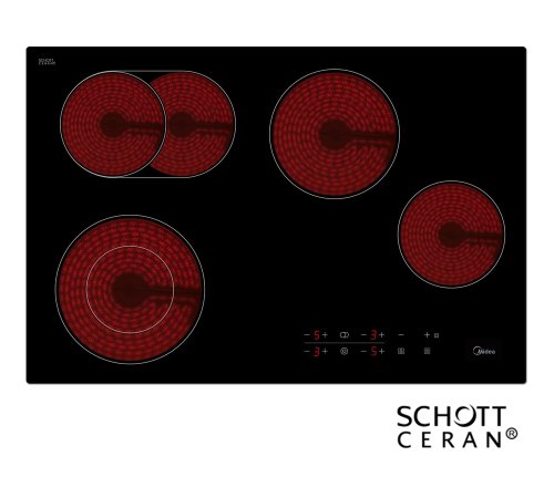 Glaskeramikkochfeld Ceran Glaskeramik Kochfeld autark Sensor Touch Control 77cm