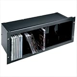 Middle Atlantic Front Loading Media Holders 1 Space Compact Discs Holder, Black Anodized