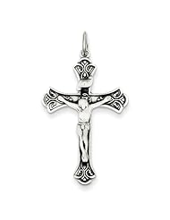 Sterling Silver Antiqued INRI Crucifix Pendant