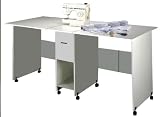 Craft Table with Drawer white