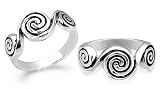 Spiral Style Right Hand Ring Sterling Silver Size 7