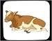 Mouse Pad with barnyard, laying, domestic, livestock, ungulate, cow, animal, calf, kalv, juvenile, bovine, lying